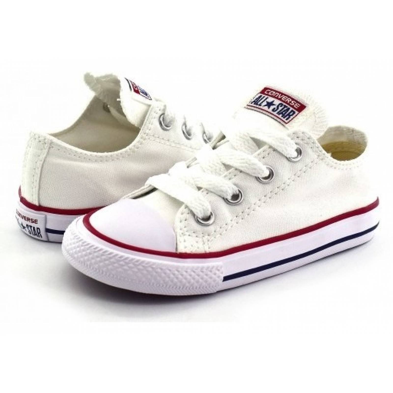 TENIS CONVERSE CLÁSICO ALL STARS CHOCLO BLANCO BEBÉ NIÑOS 7J256