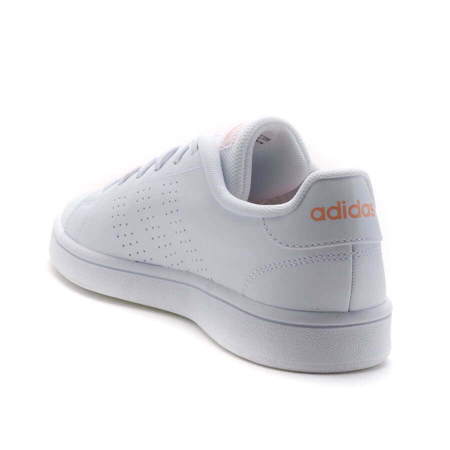 TENIS ADIDAS ADVANTAGE BASE BLANCO NARANJA MUJER EE7510