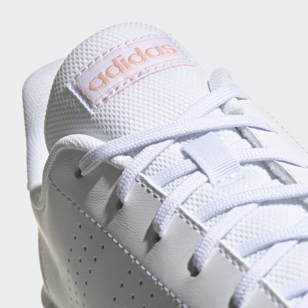 TENIS ADIDAS ADVANTAGE BASE BLANCO NARANJA MUJER EE7510