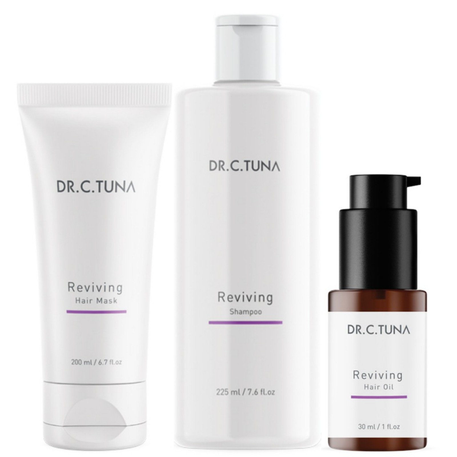 Set Reviving Biotina Crecimiento by Farmasi Shampoo+ Mascarilla+ Aceite Brillo Hidratación Suavidad