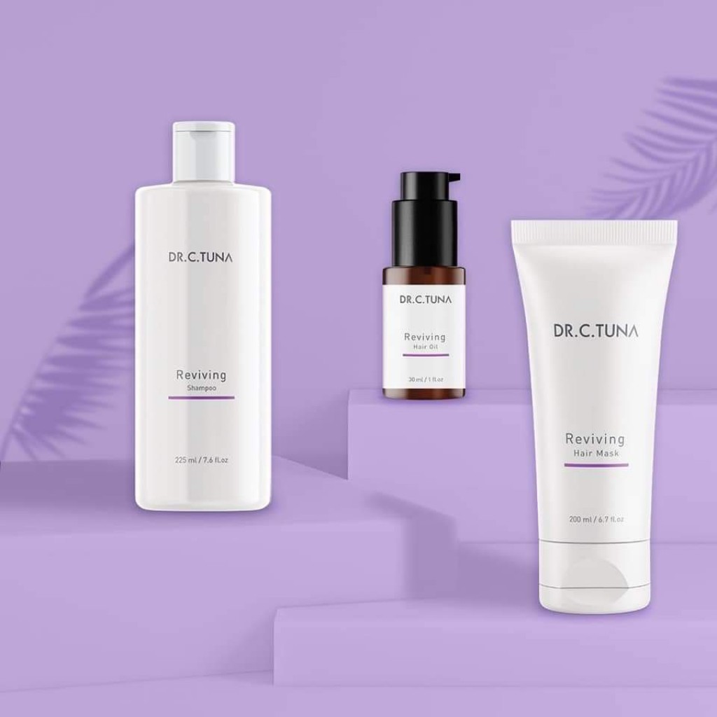 Set Reviving Biotina Crecimiento by Farmasi Shampoo+ Mascarilla+ Aceite Brillo Hidratación Suavidad