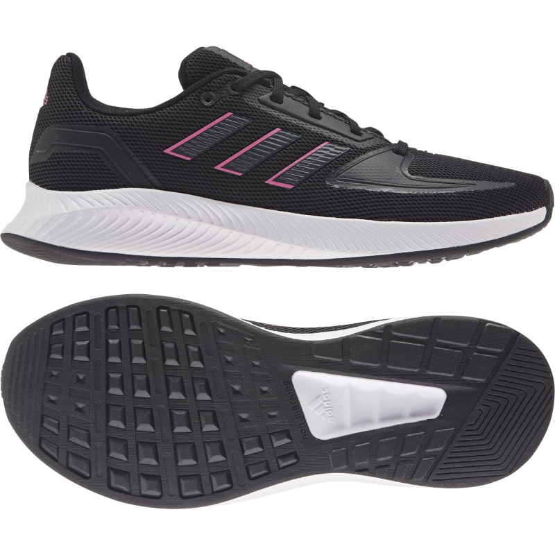 TENIS ADIDAS RUN FALCON 2.0 MUJER FY9624 NEGRO ROSA