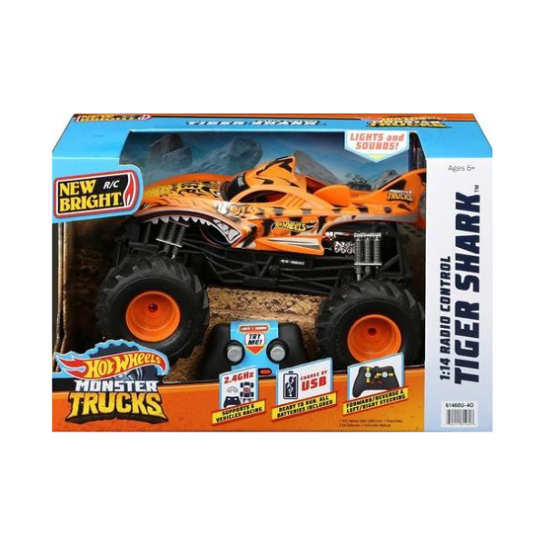 Hot Wheels Moster Truck Tiger Shak Radio Control Luz Y Sonido
