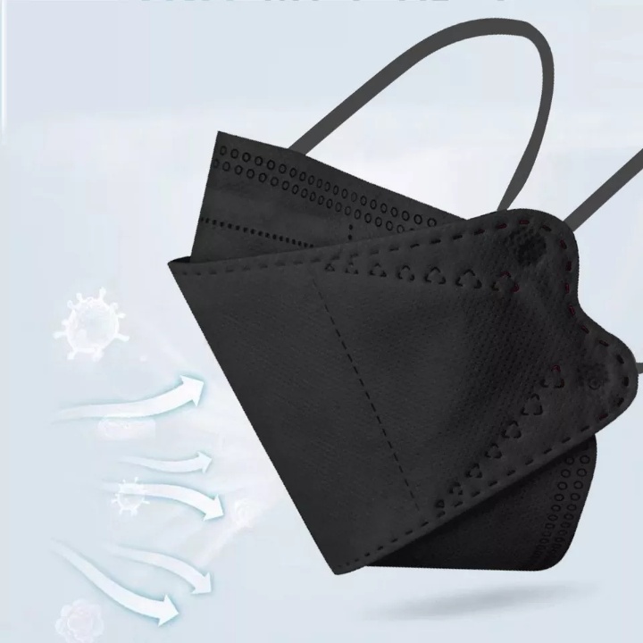 Cubrebocas Mascarilla Kf94 Adulto 20 Piezas, Negro