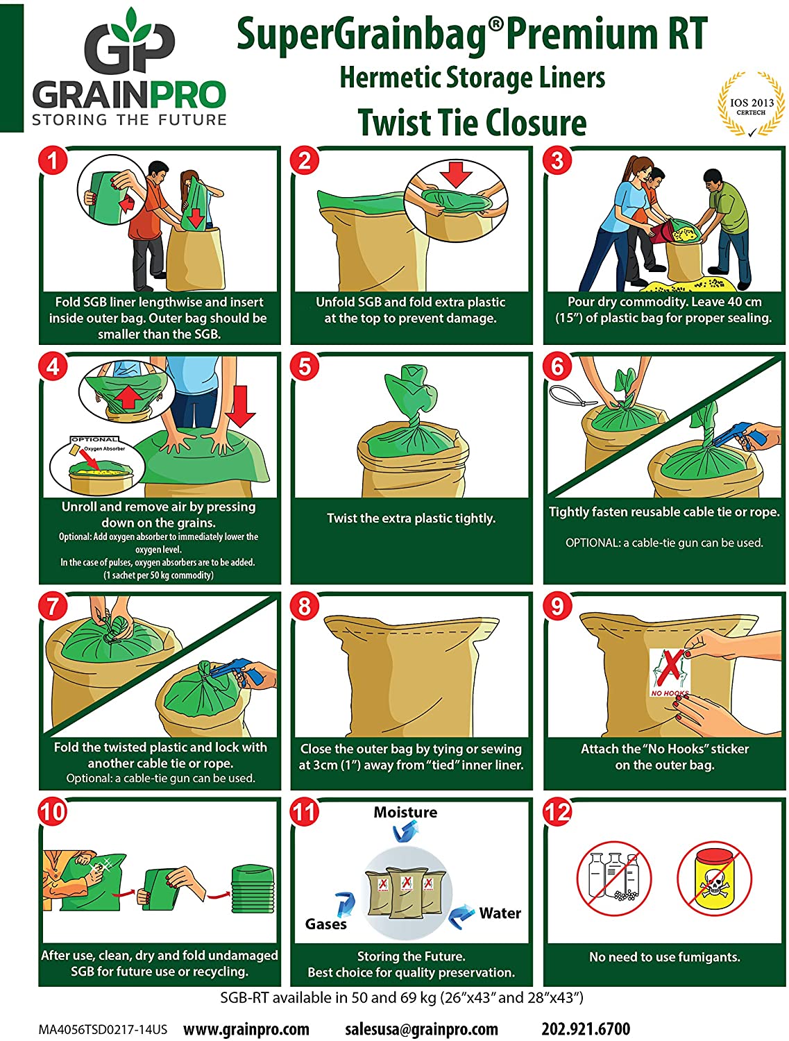 Super Bolsa Hermética Ziplock Almacenamiento De Granos 70 kg