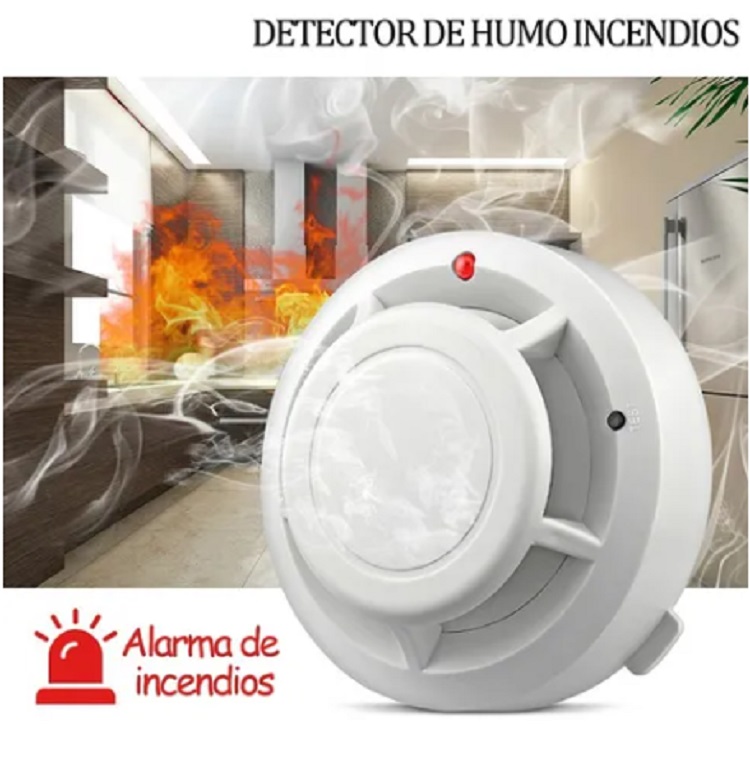 Detector De Humo Alarma De Incendios Inalambrico Seguridad