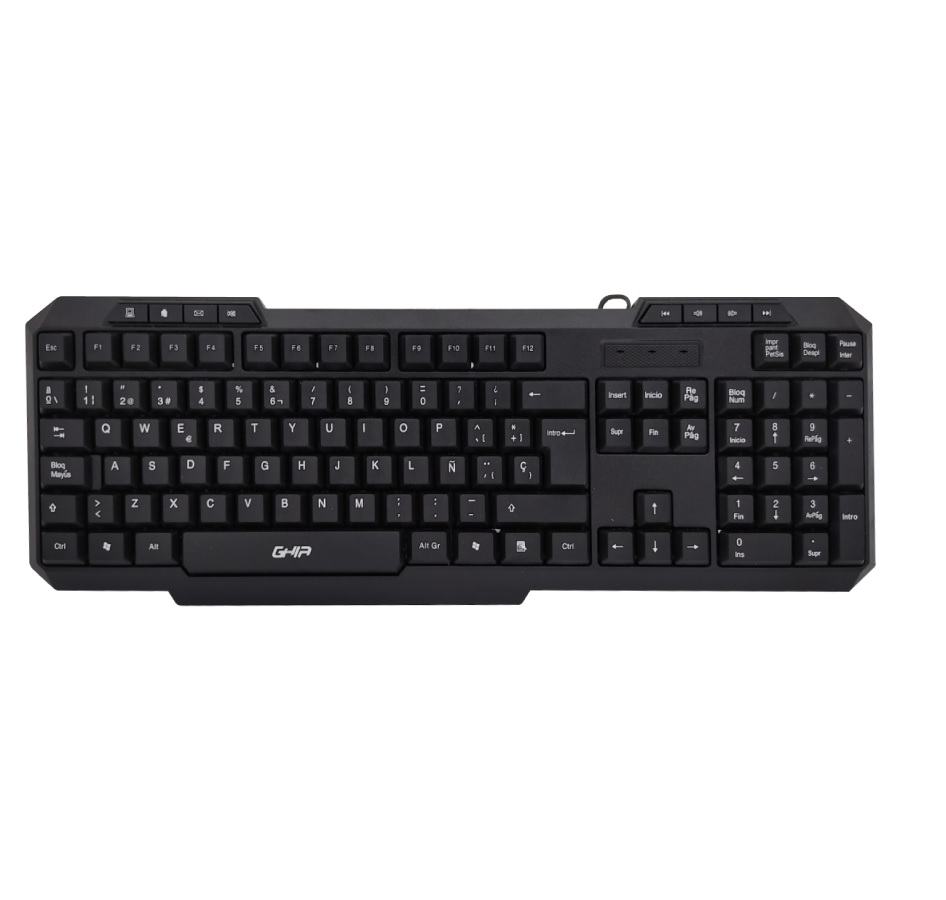 Teclado Alambrico Multimedia Pc Lap Usb Linux Windows Cable clases casa escuela CABLE MEMBRANA