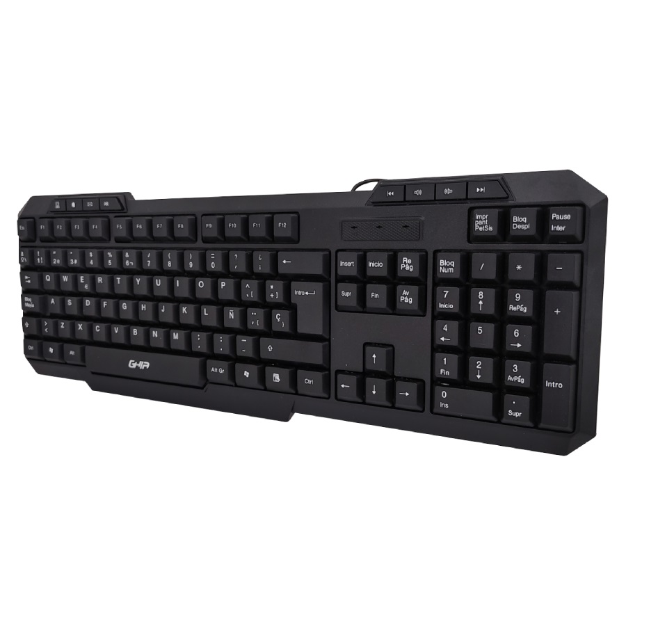 Teclado Alambrico Multimedia Pc Lap Usb Linux Windows Cable clases casa escuela CABLE MEMBRANA