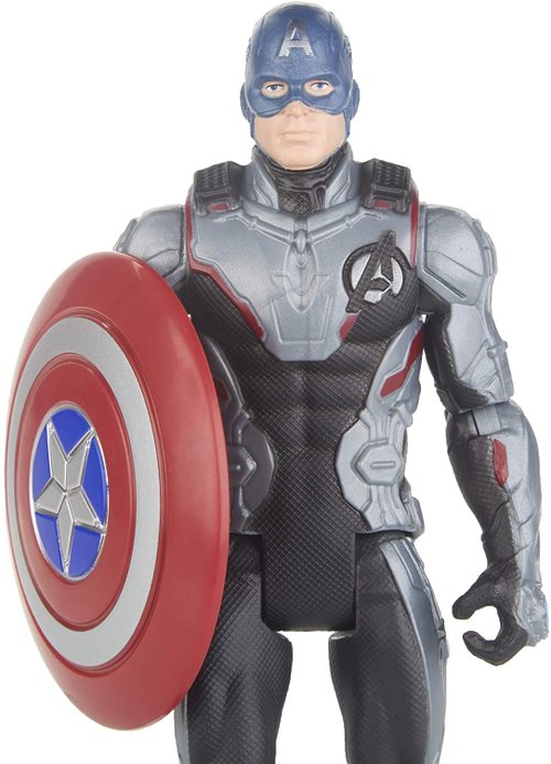  Marvel Titan Hero Series Capitán América de los Vengadores,  juguete de 12 pulgadas, con lanzador, 2 accesorios y proyectil, edades 4 y  más : Juguetes y Juegos