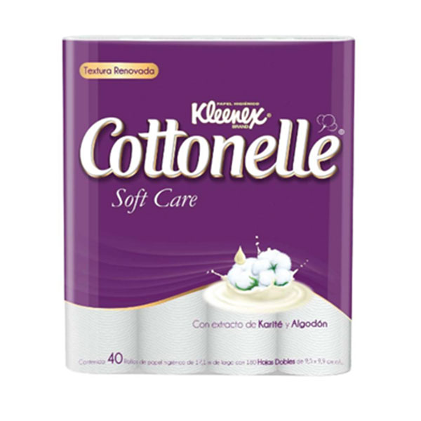 Papel higiénico kleenex cottonelle soft paq. 40 rollos