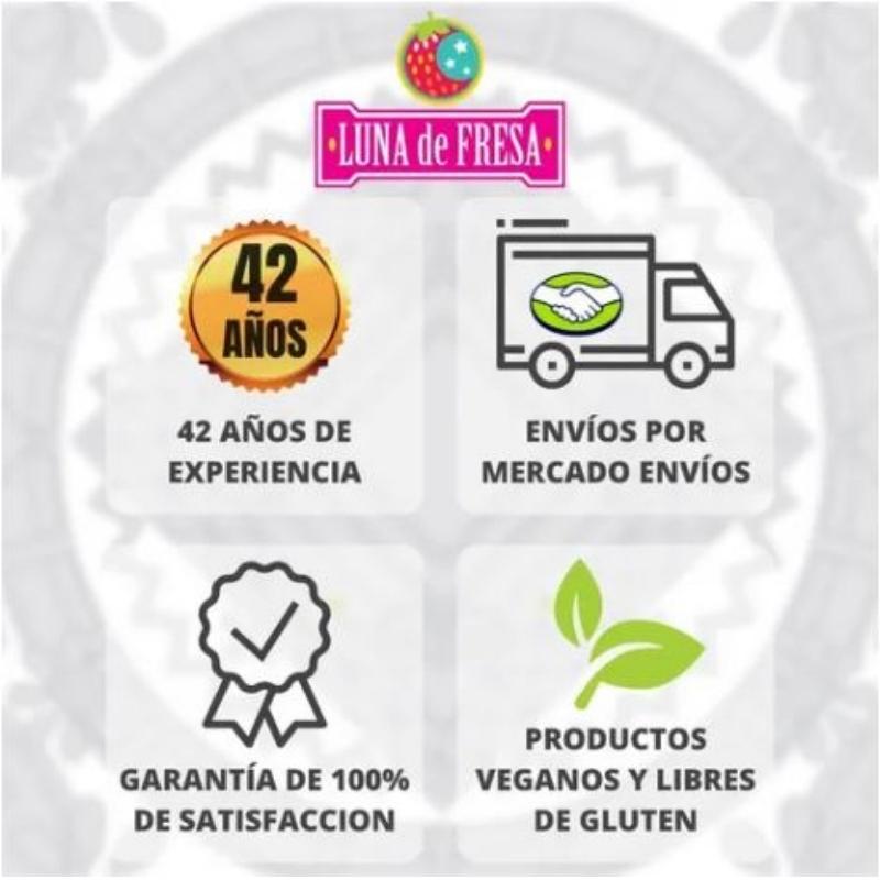 Fresas Cristalizadas con Chile, 4 Bolsas Stand Up, 50g c/u