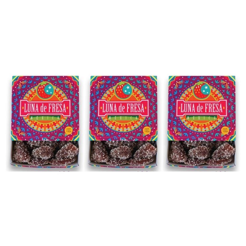 Fresas Cristalizadas con Azúcar 3cj/ 100g