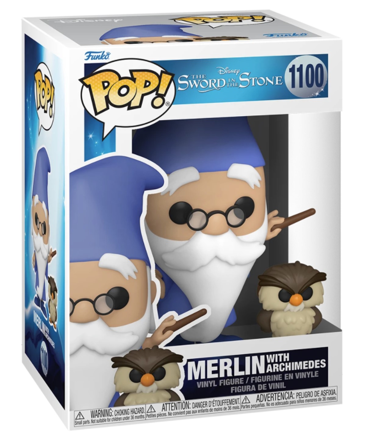 Funko Pop! Merlin con Arquimedes Disney La espada en la piedra