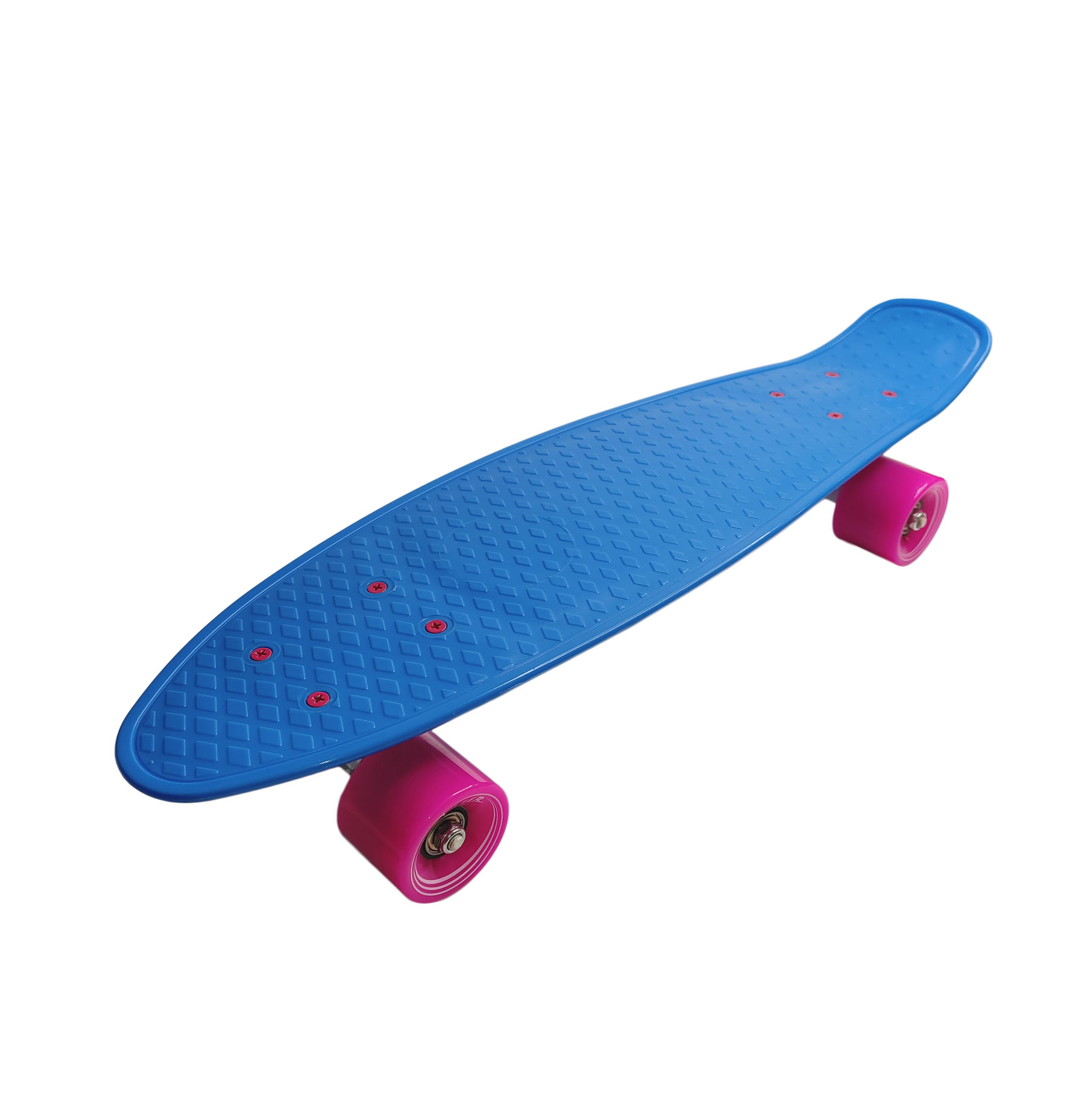Patineta tipo Penny Color Azul y Llantas Rosa