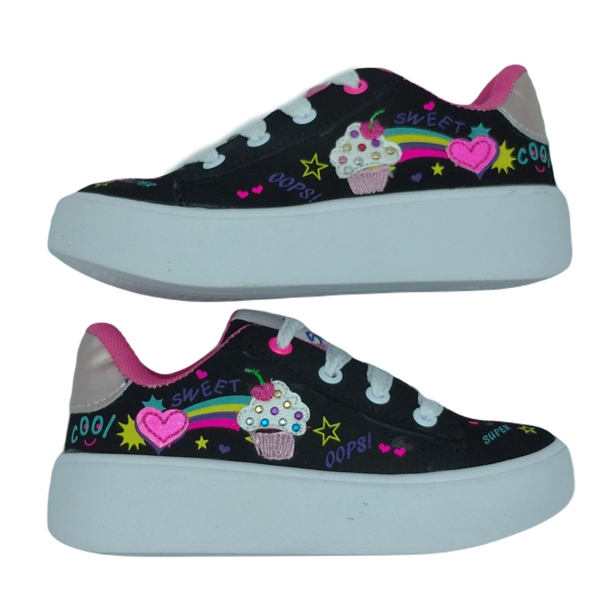 Tenis De Moda Para Niña Figuras Estilo Urbano Comodo 5087