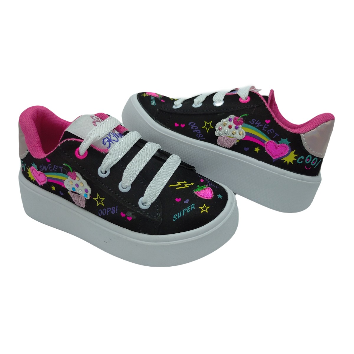 Tenis De Moda Para Niña Figuras Estilo Urbano Comodo 5087