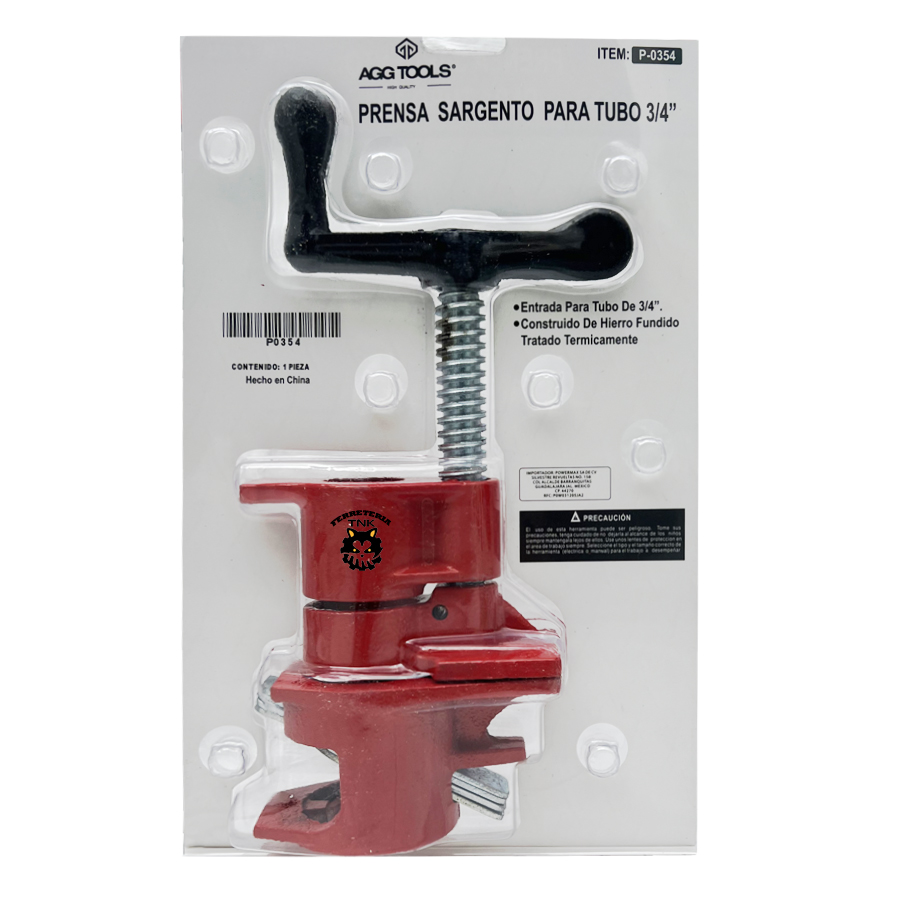 Prensa Sargento Para Tubo 3/4 2 Unidades Carpinteria