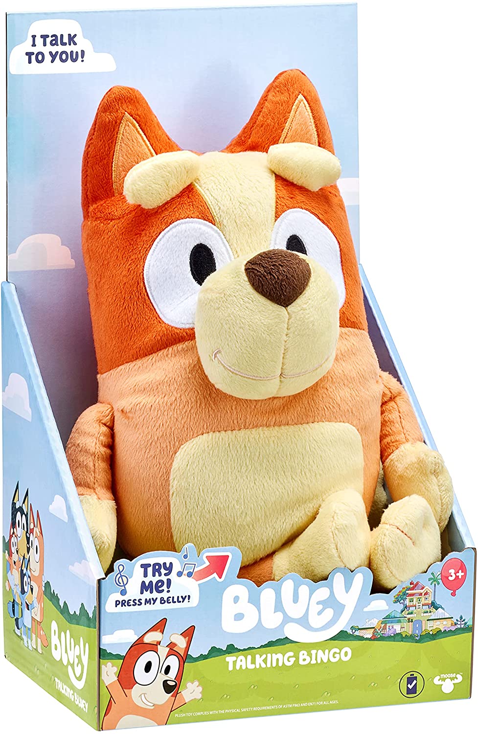 Bluey Peluche Jumbo Bingo 30 Cm Con 9 Frases