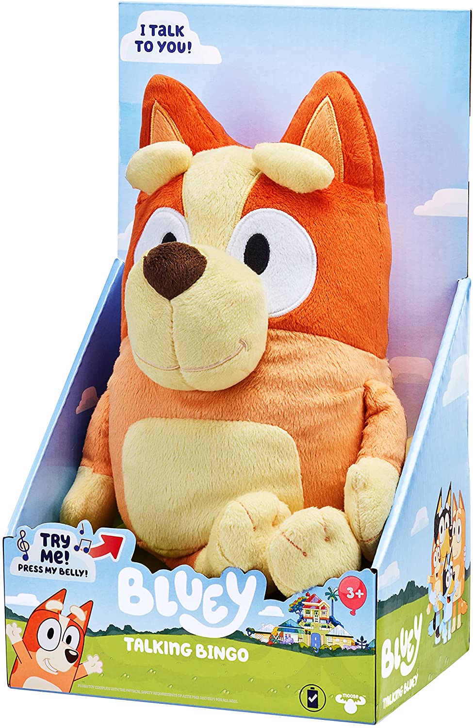 Bluey Peluche Jumbo Bingo 30 Cm Con 9 Frases