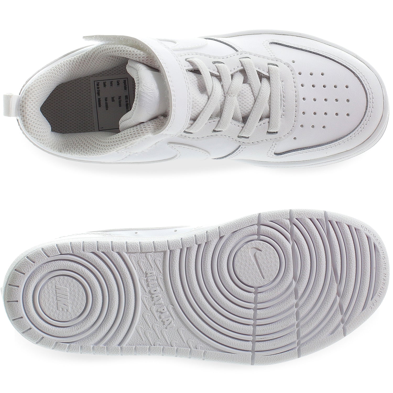 TENIS NIKE COURT BOROUGH LOW PARA NIÑOS BLANCO/UNISEX BQ5451-100