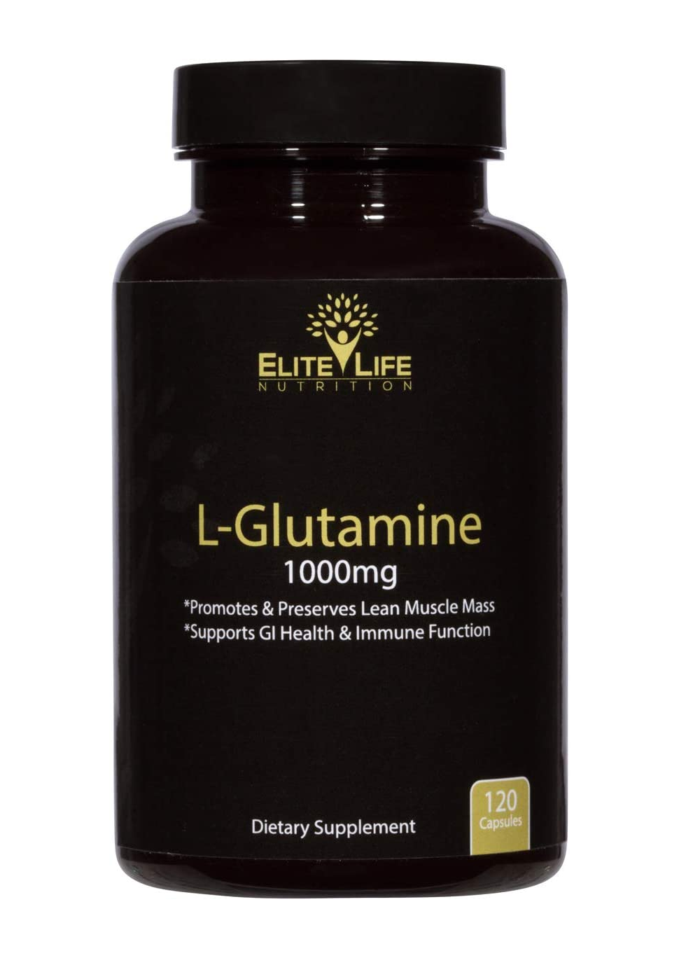 Elite Life Nutrition L-Glutamina 1000mg 120 cápsulas 4.66 Onzas