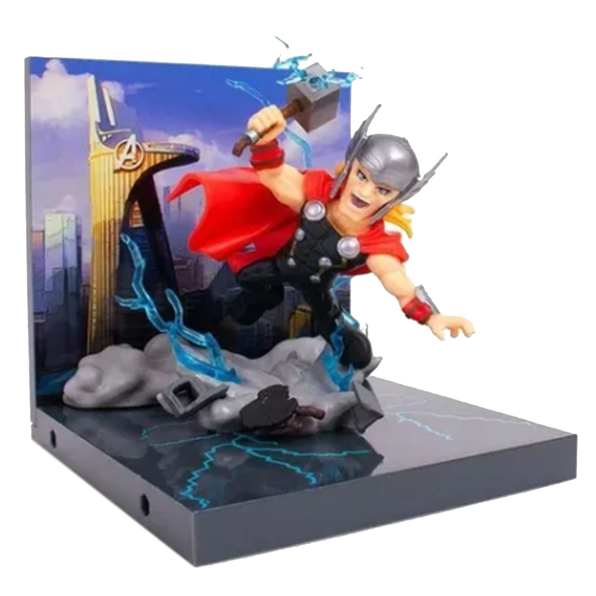 Figura Marvel Avengers Thor Con Escenario Superama