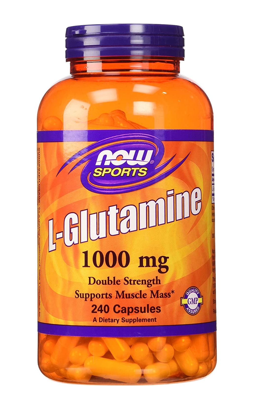 Now Foods L-Glutamina 1000 mg - 240 Cápsulas 0.75 Libras
