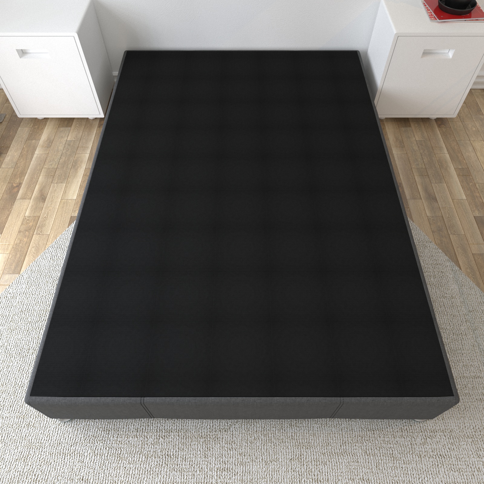 Base King Size Color Gris con Patas 