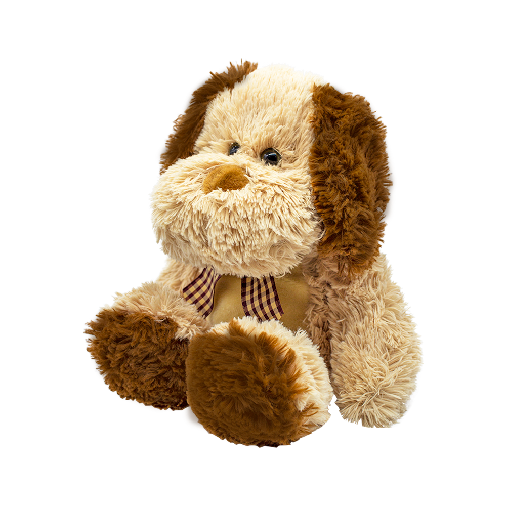 Perro De Peluche Café Con Moño Perrito Felpa 36 Cm 2 Piezas Perros de Peluche Suave Mediano