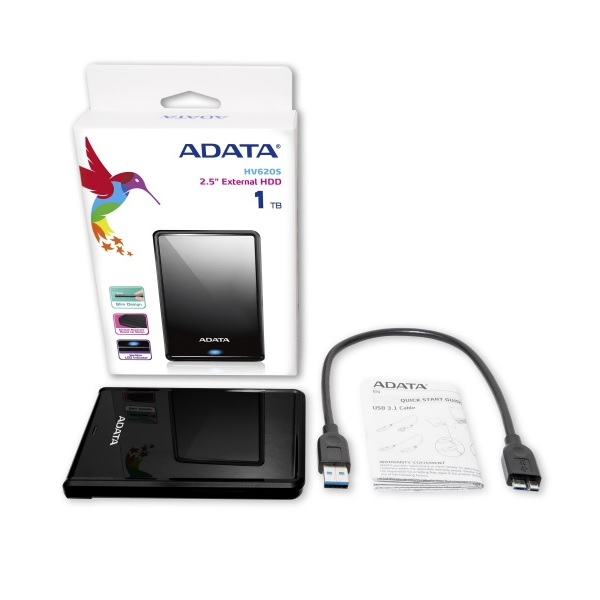 Disco Duro Externo 1TB USB 3.2 Gen1 USB 2.0 Portatil Información PC Lap AHV620S-1TU3-CBK