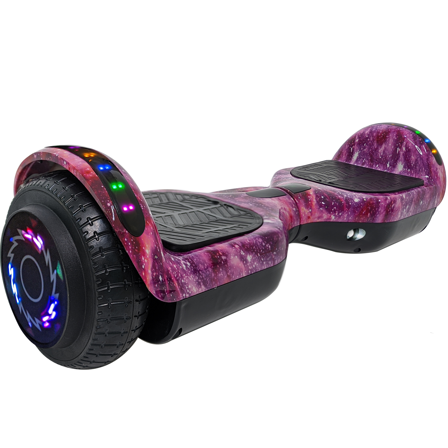 Patineta Electrica Estilo Hoverboard 12 km Bluetooth Luz Led Morada