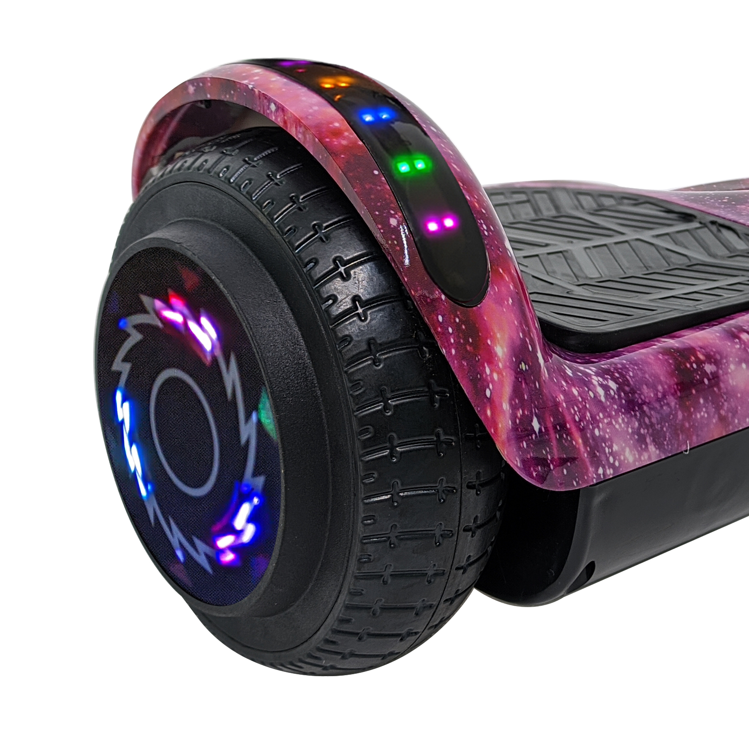 Patineta Electrica Estilo Hoverboard 12 km Bluetooth Luz Led Morada