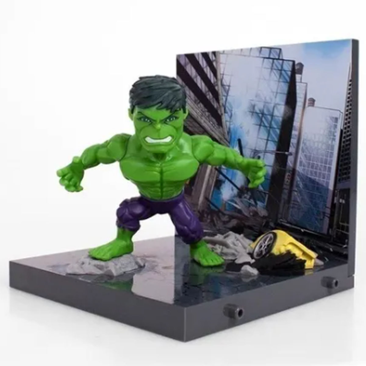 Figura Marvel Avengers Hulk Con Escenario Superama