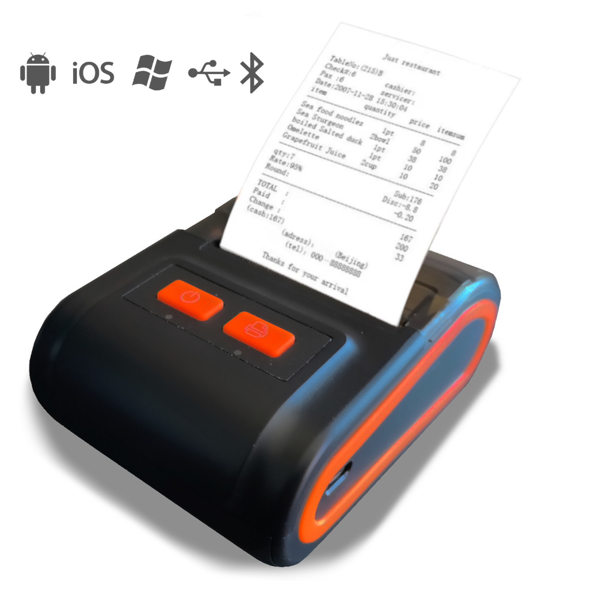 Impresora Térmica Portátil 58mm Bluetooth Miniprinter 5808