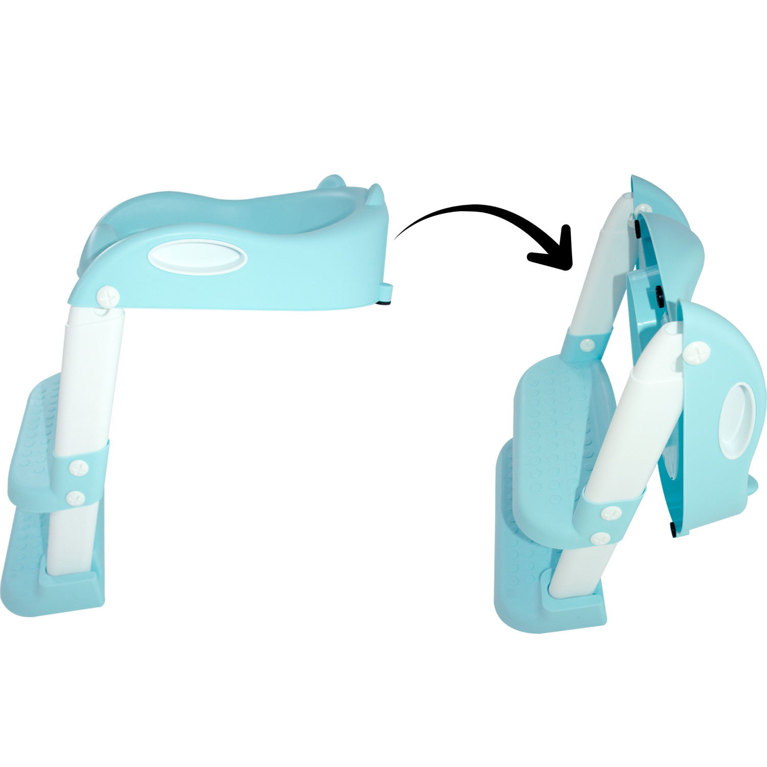 Baño Entrenador Asiento Escalera Inodoro Azul