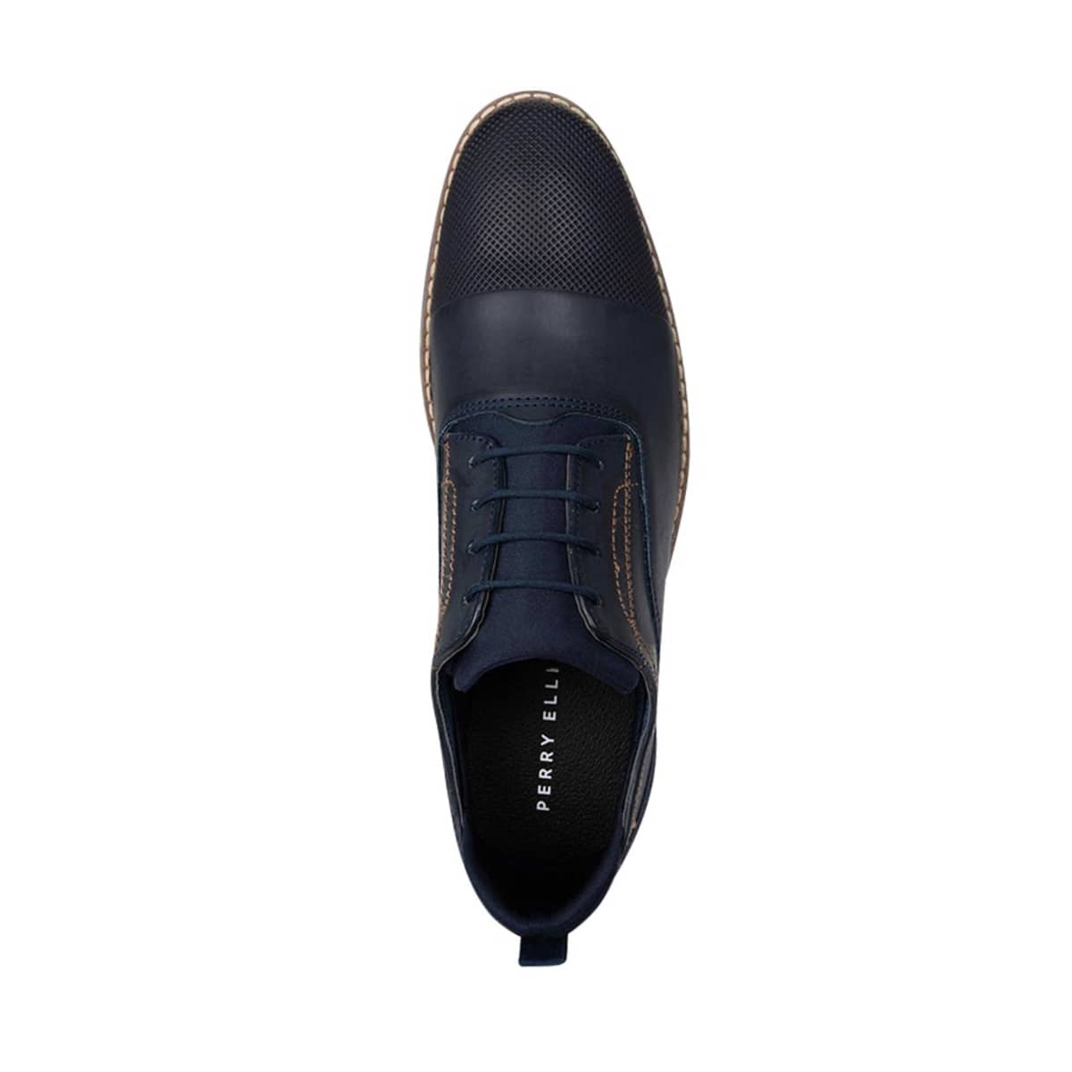 Calzado casual Perry Ellis choclo color azul marino para hombre, mod. 929073