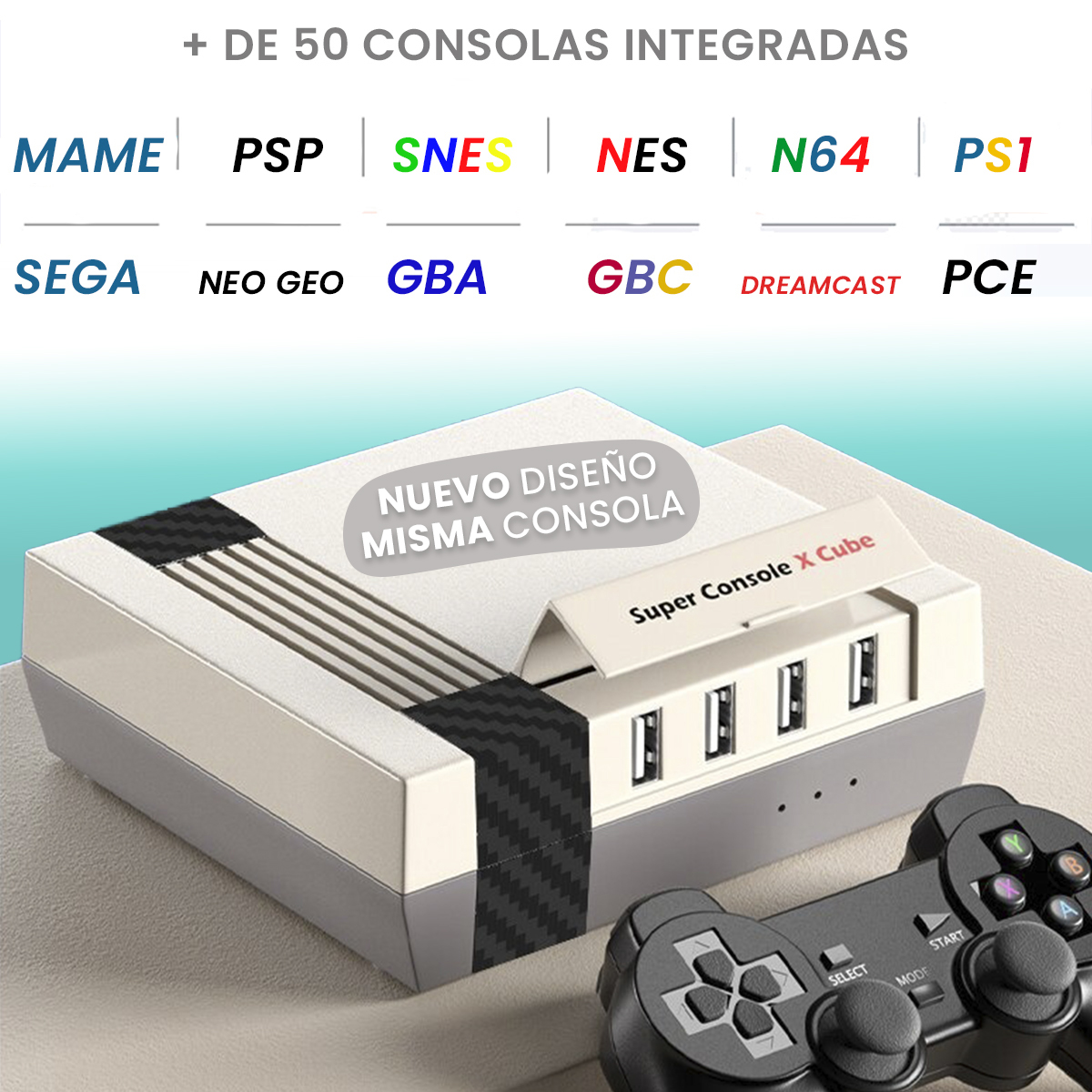 Super Console X Pro Cube Retro Juegos Integrados N64 PS1 PSP