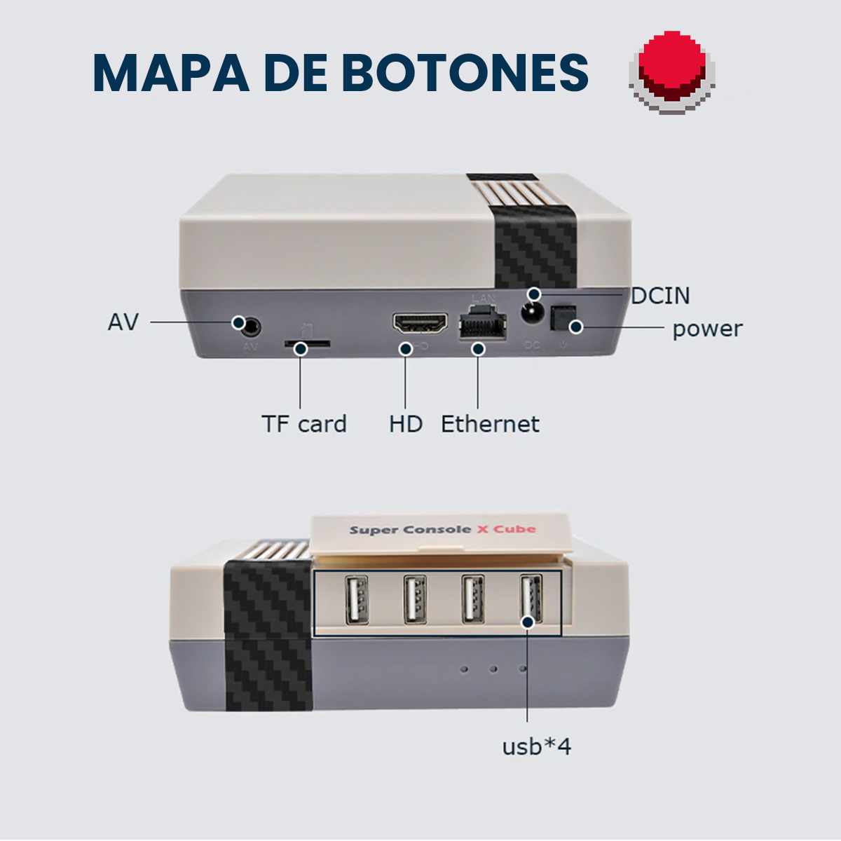 Super Console X Pro Cube Retro Juegos Integrados N64 PS1 PSP