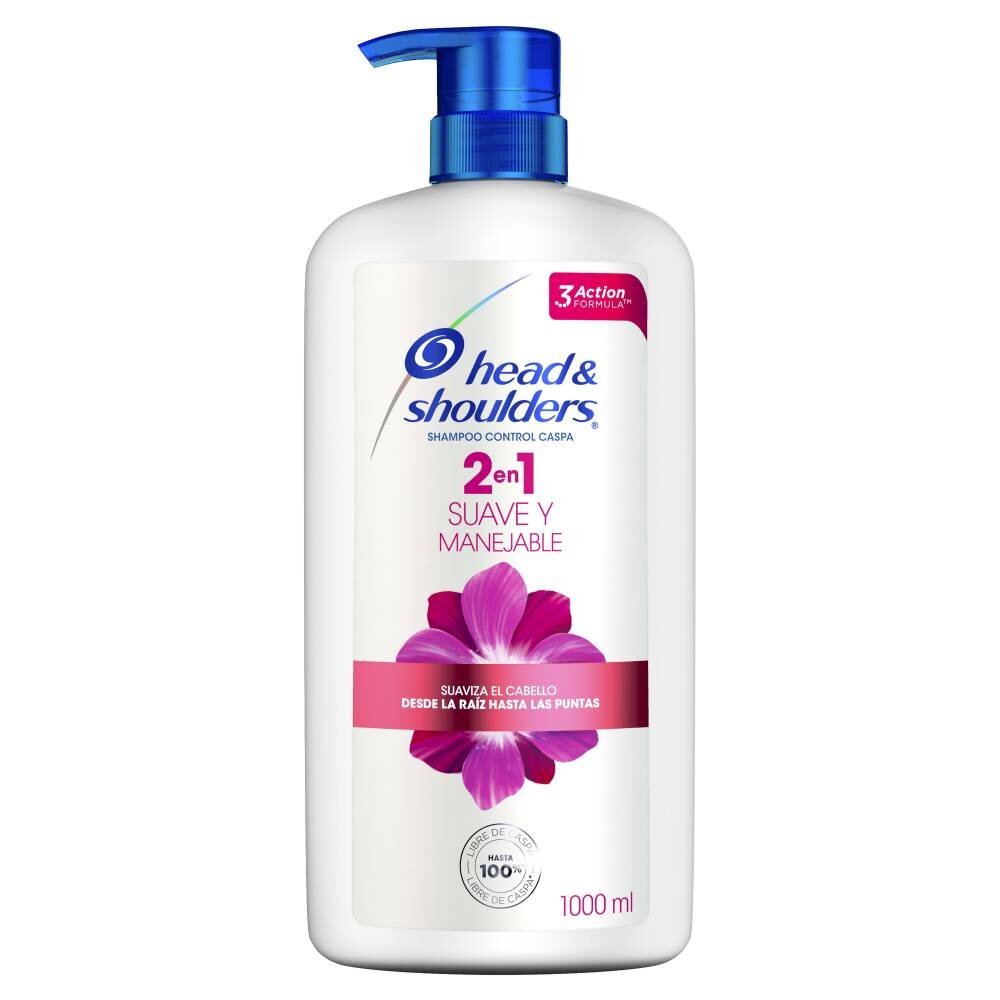 Shampoo Head & Shoulders 2 en 1 Suave y Manejable 1 l