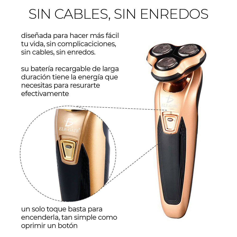 Maquina Afeitar Barba Eléctrica 3 En 1 Recargable