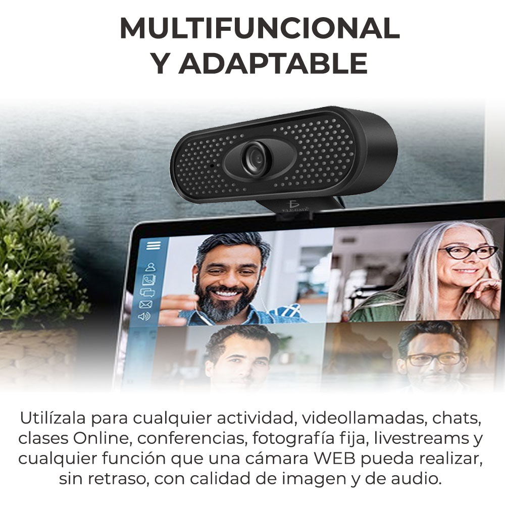 Webcam USB Para Computadora 720P HD Con Micrófono - Videollamadas.