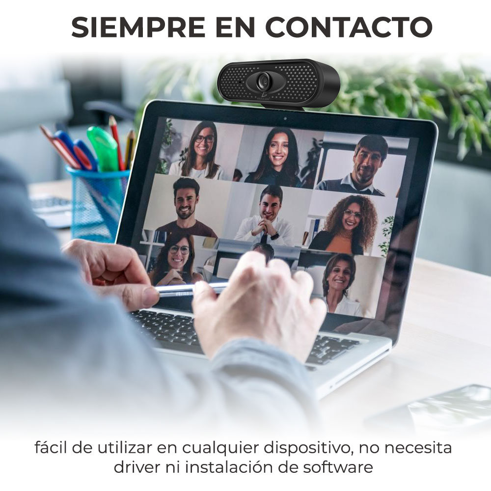 Webcam USB Para Computadora 720P HD Con Micrófono - Videollamadas.