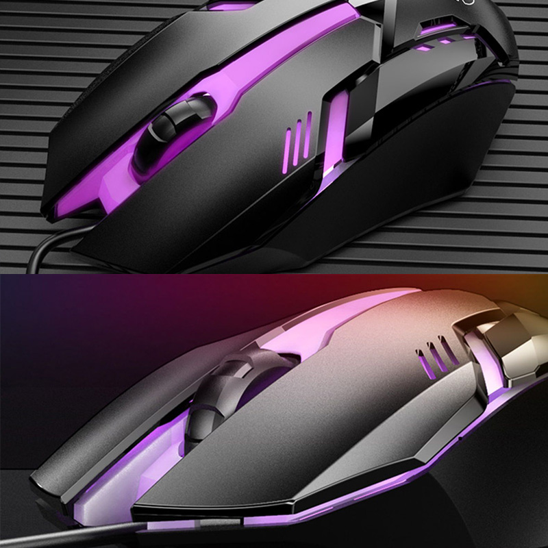 Mouse alámbrico USB Gaming Respiración Luz Ratón.