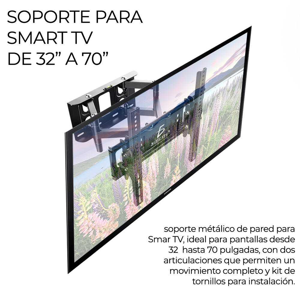 Soporte para TV/Monitor de 32 a 70 Ajustable 2 Articulaciones.