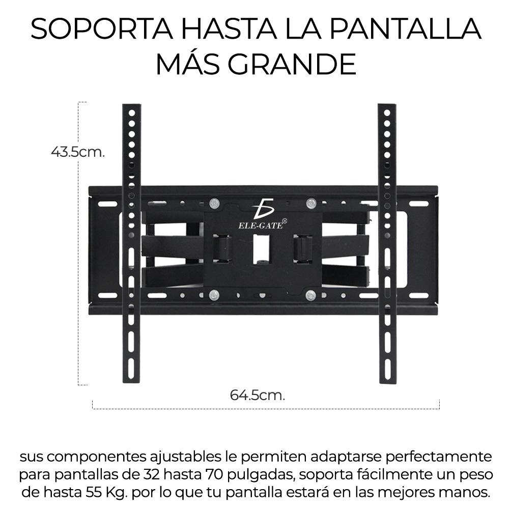 Soporte para TV/Monitor de 32 a 70 Ajustable 2 Articulaciones.
