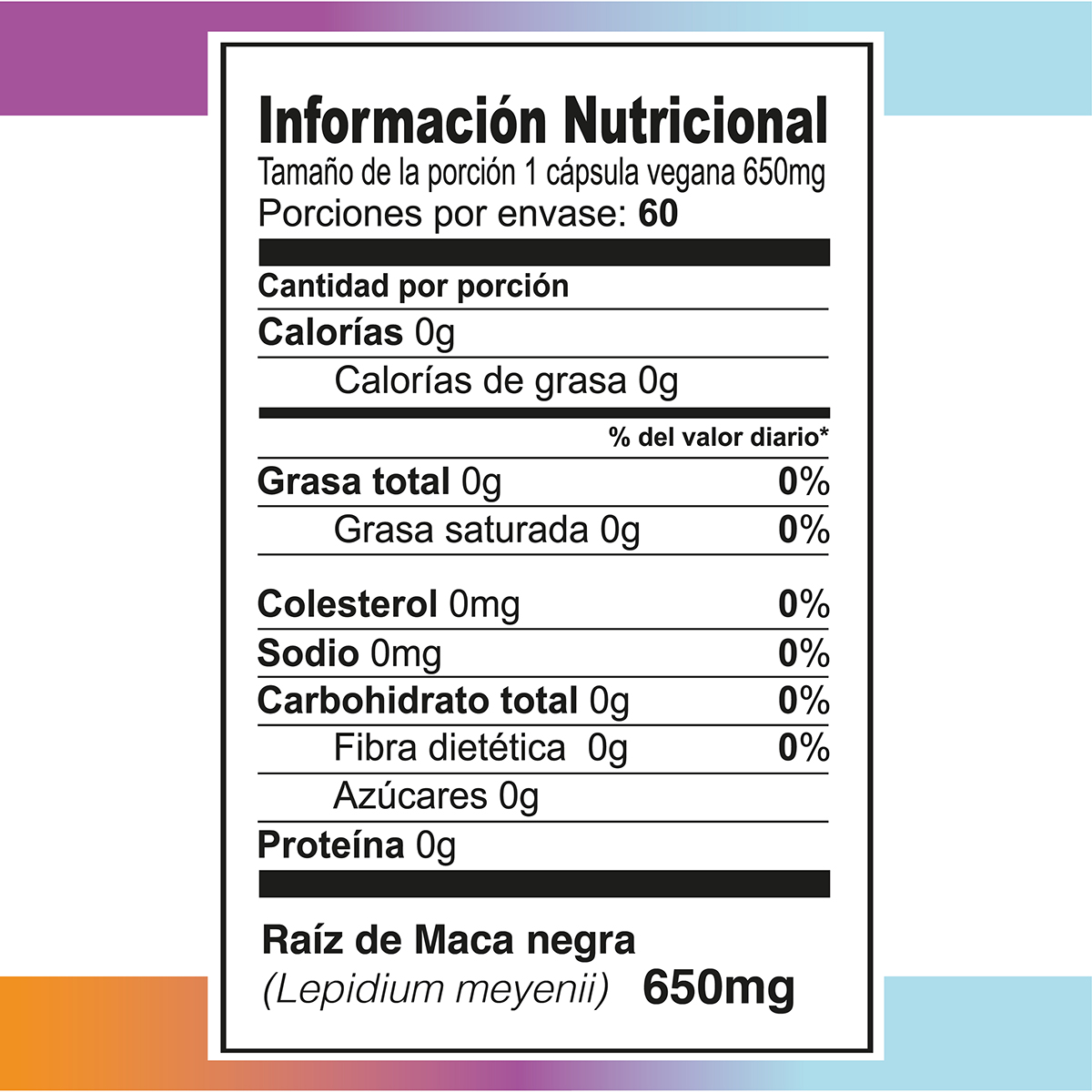 Maca Negra Orgánica 100% Pura