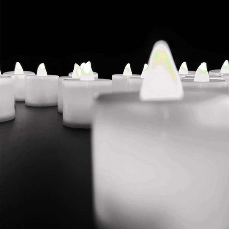 Velas Led Electricas Con Efecto Llama Pilas Bateria Decorativa Blanca 