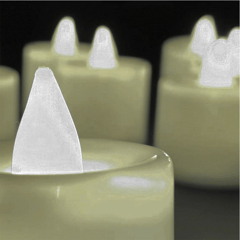 Velas Led Electricas Con Efecto Llama Pilas Bateria Decorativa Blanca 