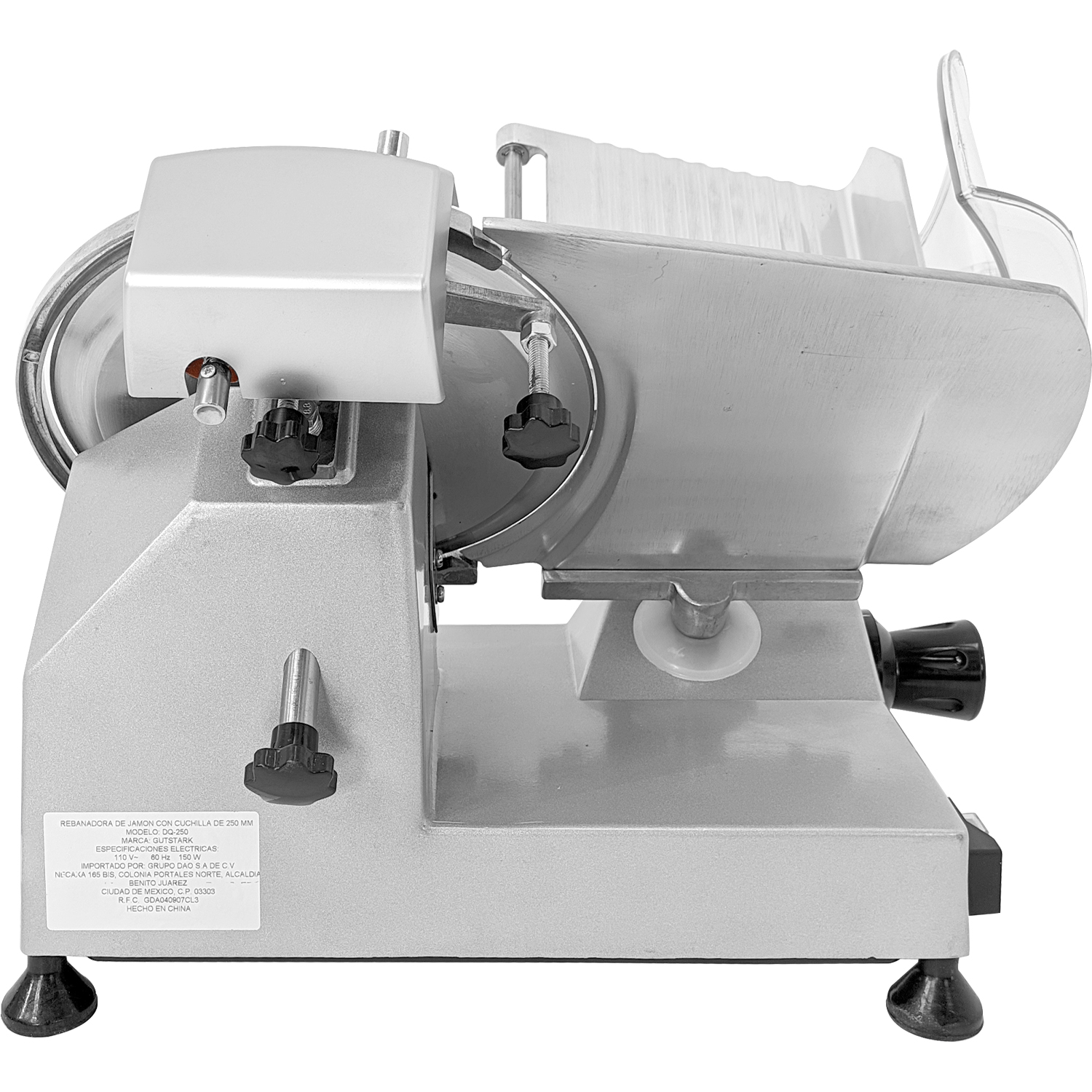 Rebanadora Jamon Cuchilla 250 mm Carnes Frias Aluminio 250 Watts