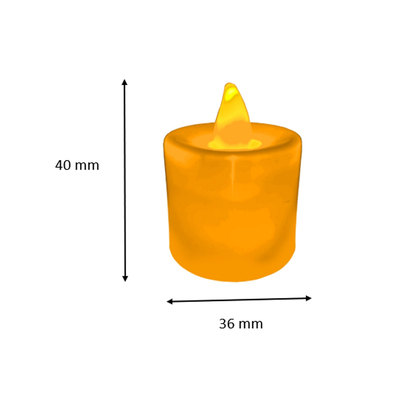 Velas Led Electricas Con Efecto Llama Pilas Bateria Decorativa Led Amarilla